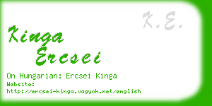 kinga ercsei business card